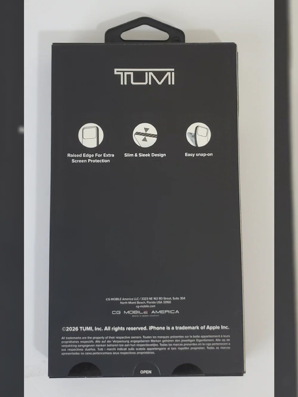 2026 TUMI MagSafe Compatible iPhone 17 Pro Max Case - Black